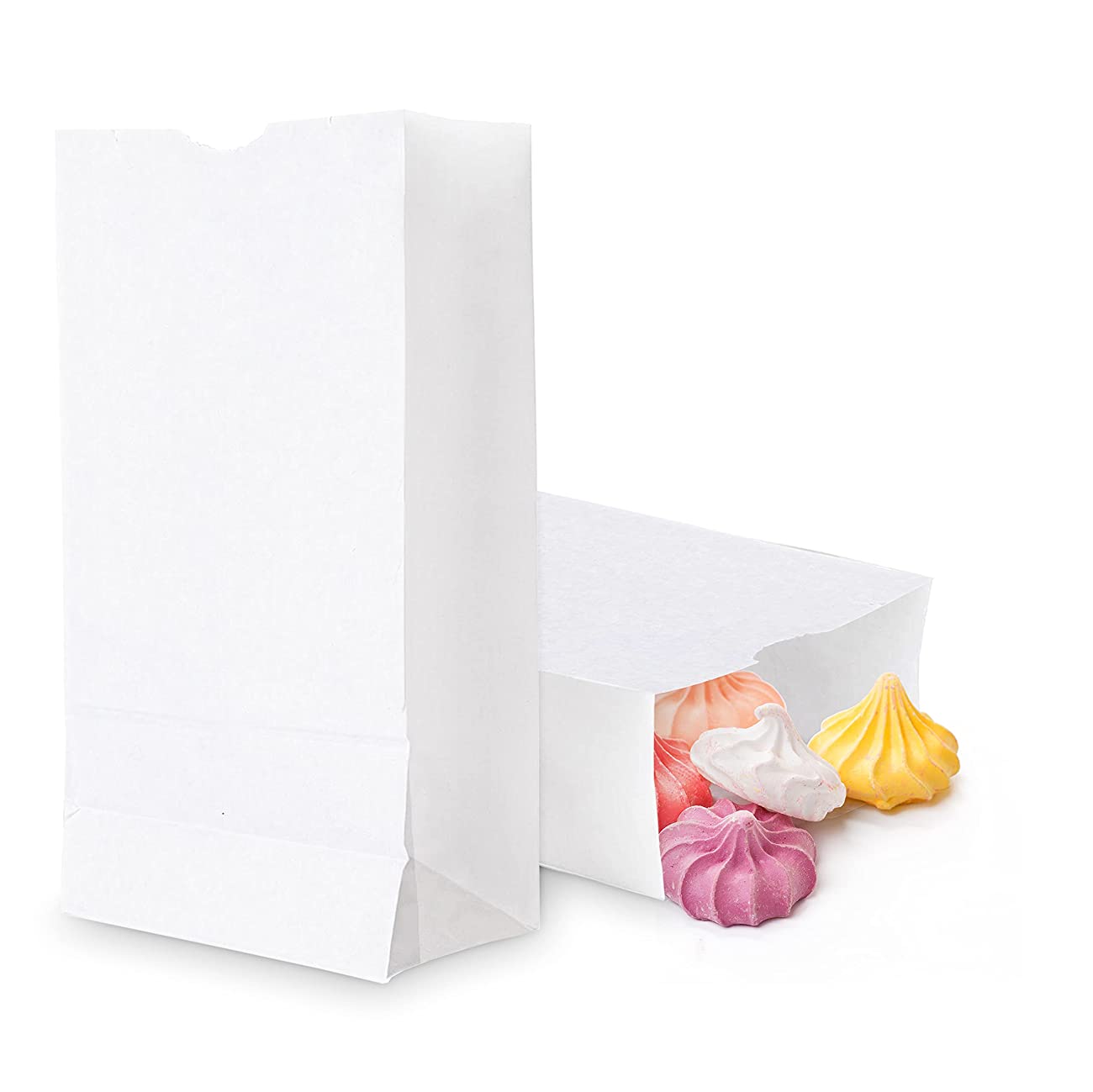 Stock Your Home 4 Lb White Paper Bags (250 Count) - Eco Friendly White  Lunch Bags - Small White Paper Bags for Packing Lunch - Blank White Lunch  Bags