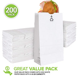 Eco-Friendly Grocery Bags (200 Pack) - 1/6 T-Shirt Bags