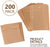 Paper Sandwich Bags Kraft Brown 200 Pack - Biodegradable and Compostable Food Grade Paper Bags - Unbleached Compostable Natural Kraft Paper Stock Bags for Bakery Cookies, Treats, Snacks, Sandwiches