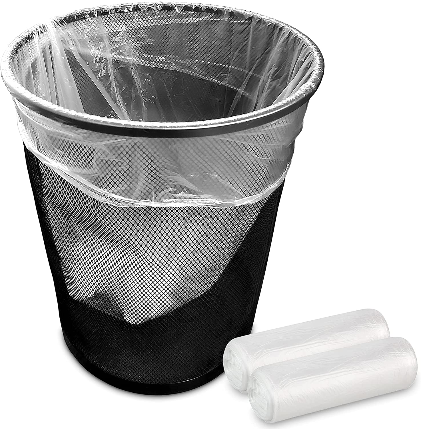 Stock Your Home 4 Gallon Clear Trash Bags (100 Pack) - Disposable Plas