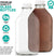Stock Your Home 64-Oz Glass Milk Jugs with Caps (2 Pack) - 64 Ounce Food Grade Glass Bottles - Dishwasher Safe - Bottles for Milk, Buttermilk, Honey, Tomato Sauce, Jam, Barbecue Sauce