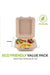 Bagasse Clamshell Takeout Containers, Biodegradable Eco Friendly Take Out to Go Food Containers with Lids (8x8) 50 Count