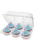 Stock Your Home 6 Compartment Plastic Cupcake Container - 40 Count