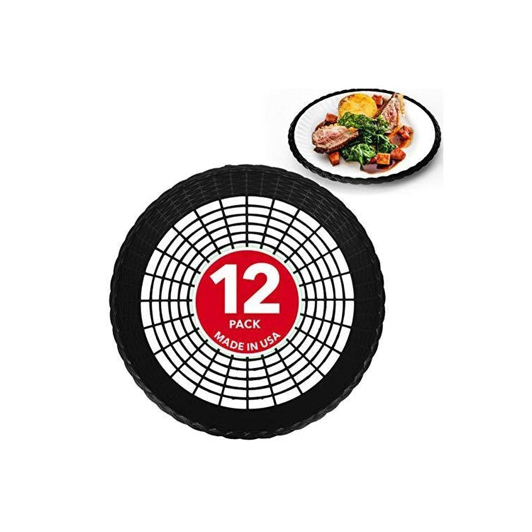 Stock Your Home 9” Paper Plate Holder in Black (12 Count)