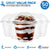 Stock Your Home 9-Ounce Treat Cups with Dome Lids (50 Count) - Plastic Dessert Cups with Lids -Disposable and Leak-Proof - Parfait Cups with Lids for Snacks, Fruits, Food Sampling, Bakeries, Ice Cream
