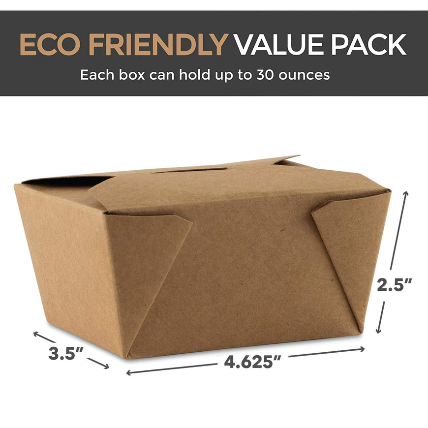 Stock Your Home Microwaveable Take Out Food Containers, 30 oz, 50 Pack