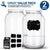 128 Oz Glass Jar with Plastic Airtight Lid (2 Pack) - Includes 6 Chalkboard Labels & 12 Pieces of Dustless Chalk - 1 Gallon Glass Jar for pickling, fermentation, brewing, food storage
