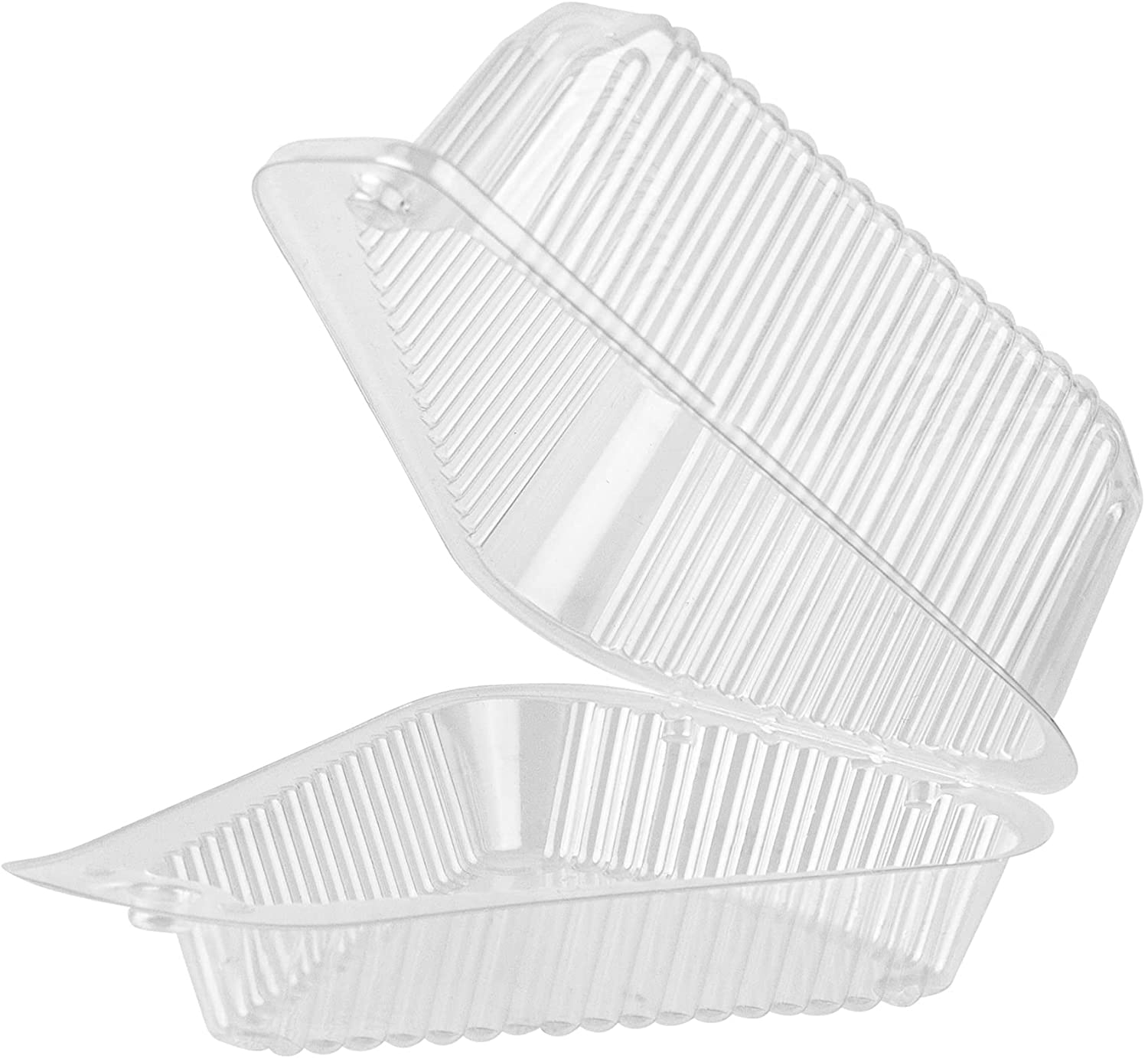 Plastic To-Go Containers And Lids - Rectangle - White With Clear